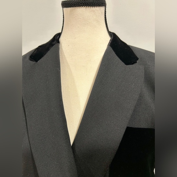 Sandro Size 42 (10, XL) Women's Nicky Velvet-Pocket Blazer - Picture 6 of 14